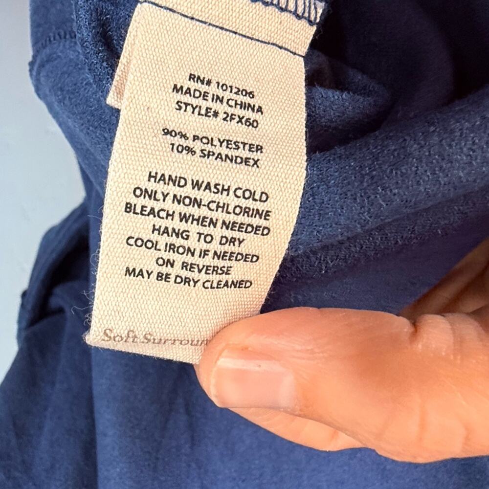 NWT Soft Surroundings Robin Faux Suede Shirt Dress Navy Blue Small - Picture 5 of 9